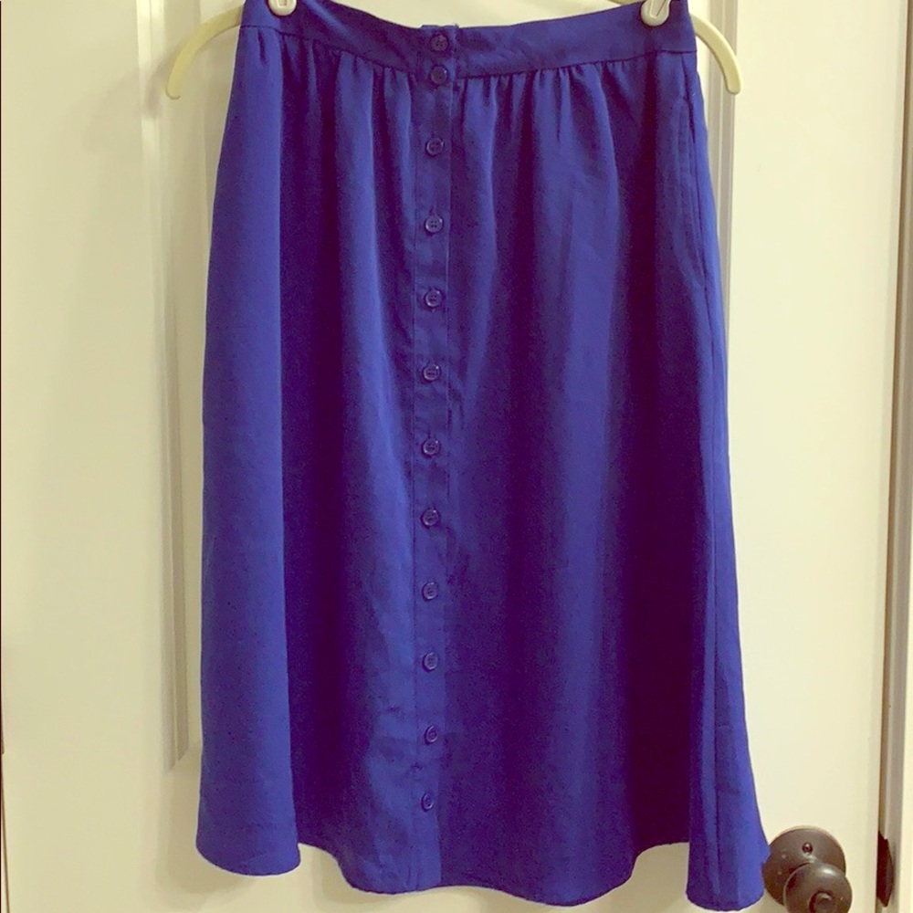 Forever21 mid-length royal blue skirt - (S)